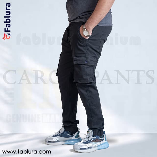 Premium Cargo Pant - Black color