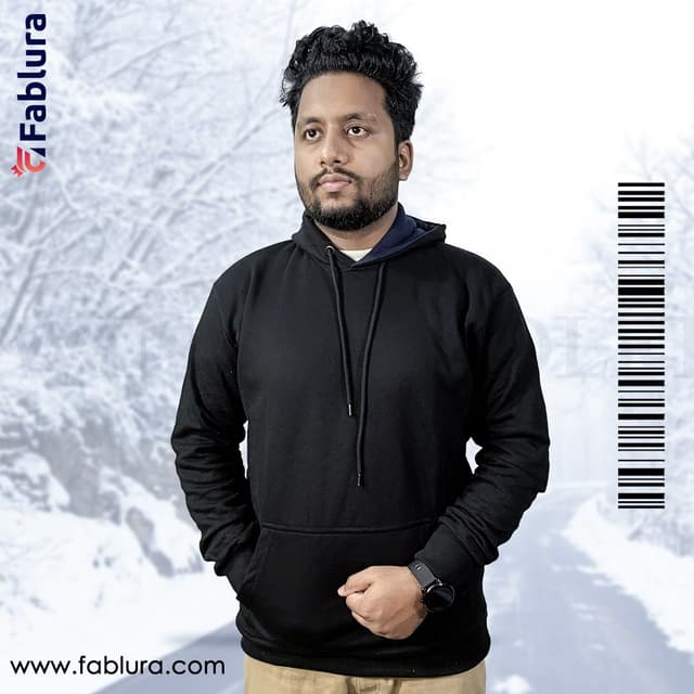 Men's Premium  Hoodie - Black Color