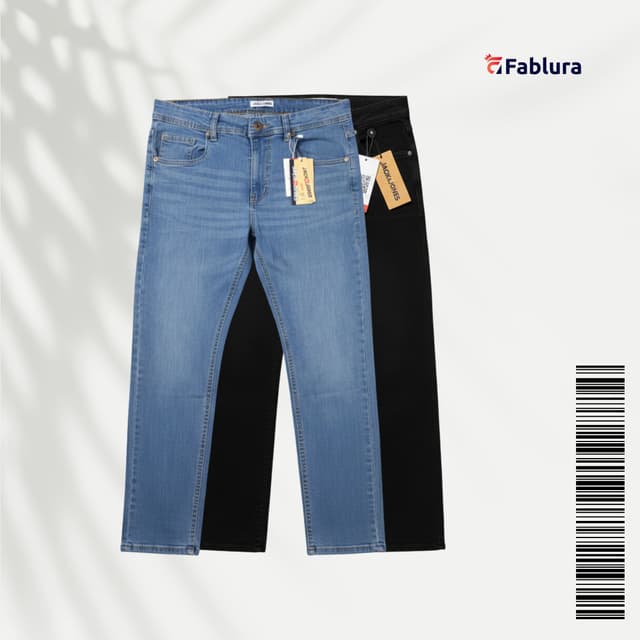 Jeans Combo- Light Blue and Solid Black wash