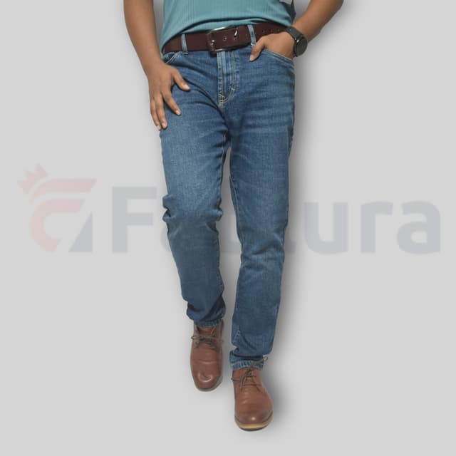 Premium Cotton Stige denim jeans pant- Acid wash